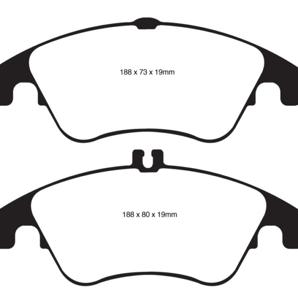 EBC 12+ Mercedes-Benz C250 Coupe 1.8 Turbo Sport Edition Redstuff Front Brake Pads