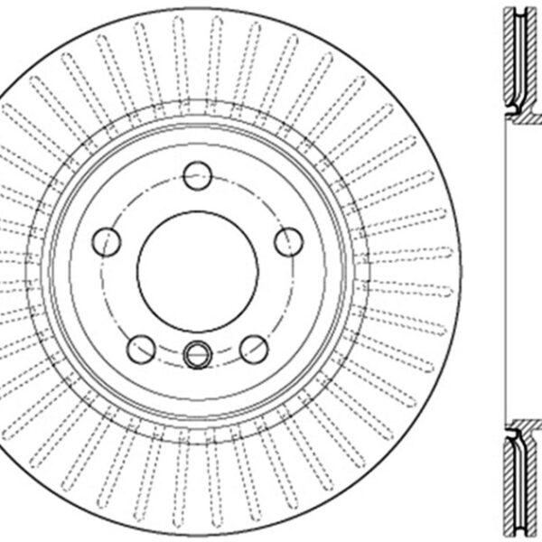StopTech 12-16 BMW 335i Slotted & Drilled Rear Left Rotor