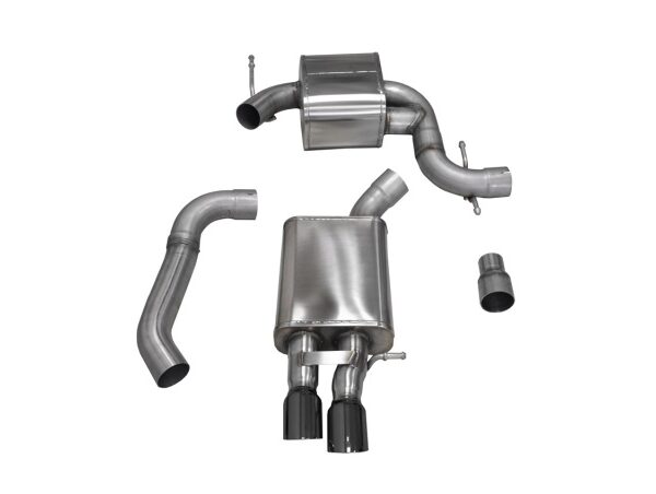 Corsa 06-10 Volkswagen GLI Mk5 Black Touring 3.0in Cat-Back Single Rear Exitn Black Pro-Seri