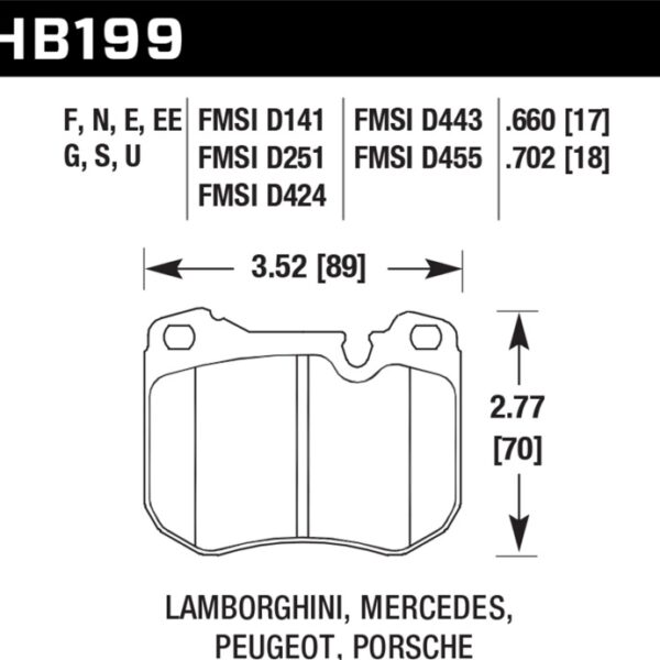 Hawk DTC-80 83-89 Porsche 944 Front Race Brake Pads
