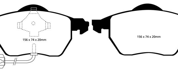 EBC 03-04 Audi A4 1.8 Turbo Redstuff Front Brake Pads