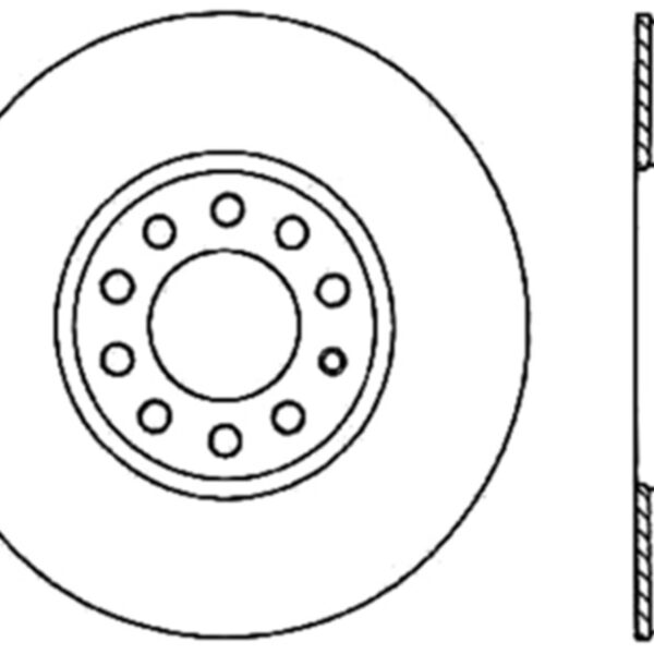 StopTech 15-18 Audi A3/A3 Quattro Cryo Sport Drilled & Slotted Front Right Rotor