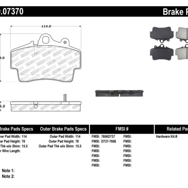 StopTech Performance Brake Pads