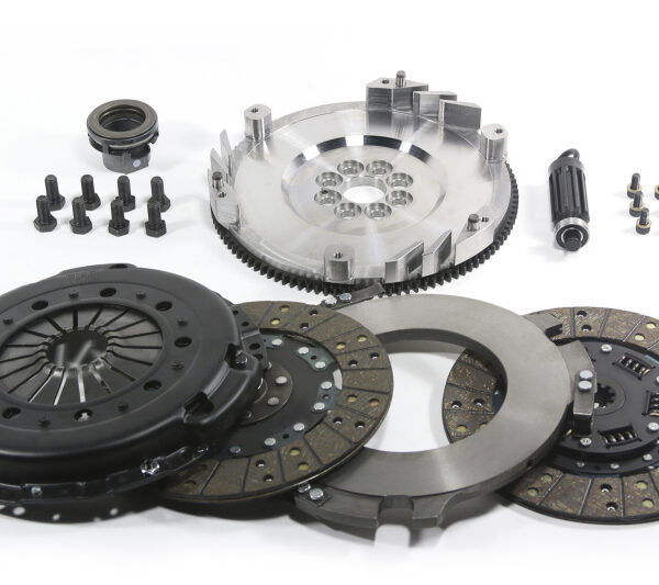 DKM Clutch BMW E46 M3 MS Twin Disc Clutch Kit w/Steel Flywheel (660 ft/lbs Torque)