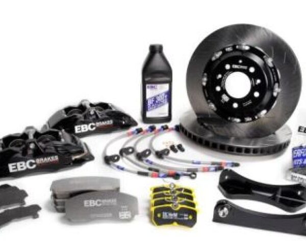 EBC Racing 12-19 BMW 3-Series (F30/F31/F34) Black Apollo-4 Calipers 355mm Rotors Front Big Brake Kit