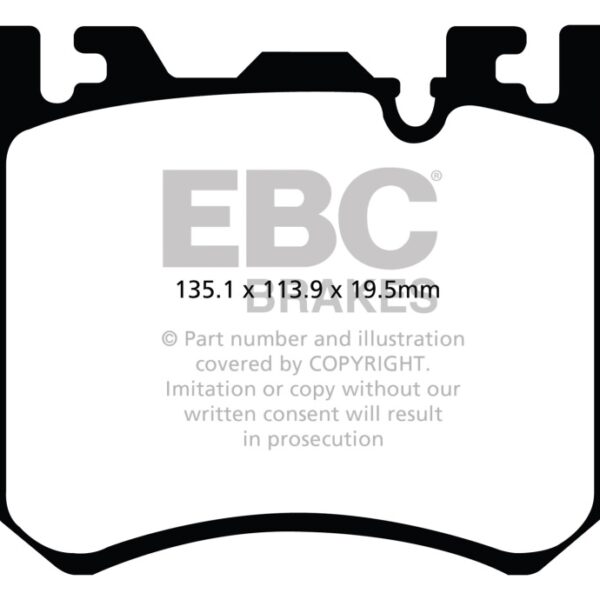 EBC 10-13 BMW X5M 4.4 Twin Turbo Redstuff Front Brake Pads
