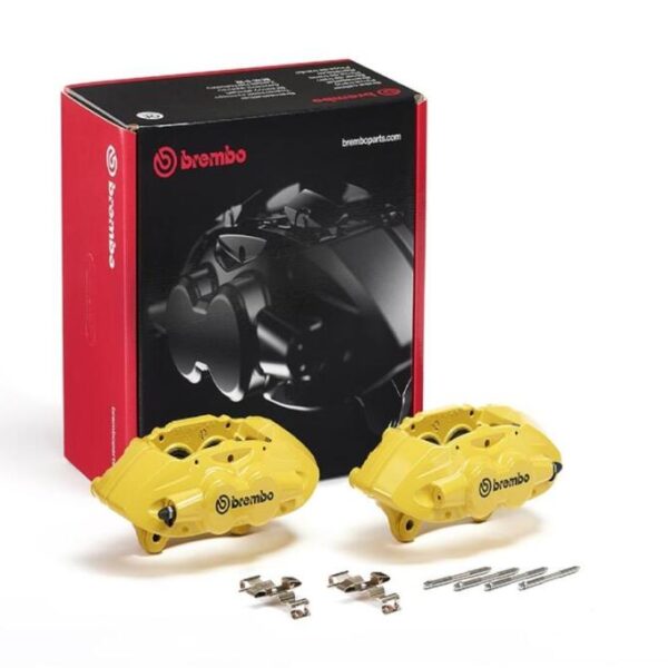 Brembo OE 16-21 BMW M2/17-18 M3/17-20 M4/14-16 M235i Hydraulic Front X-Style Brake Calipers - Yellow