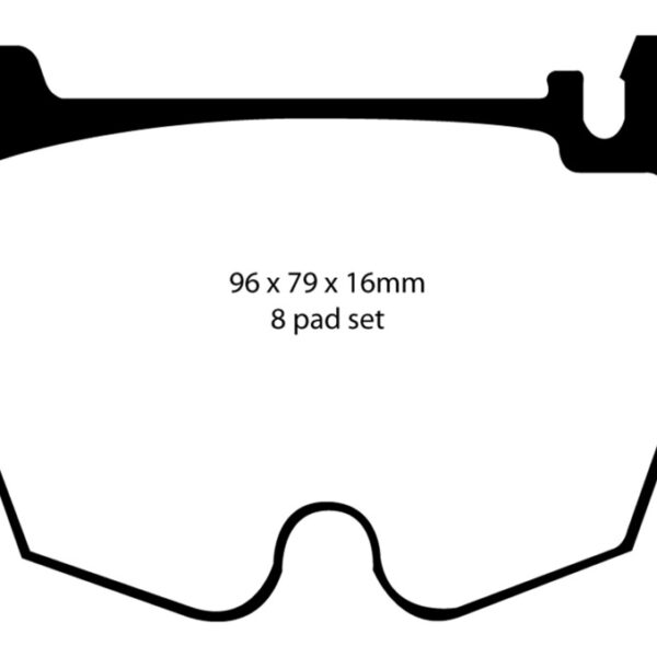 EBC 03-06 Mercedes-Benz CL55 AMG 5.4 Supercharged Redstuff Front Brake Pads