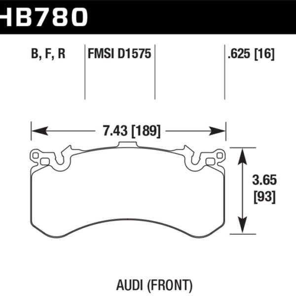 Hawk 2012 Audi A8 Quattro W12 HPS Street Front Brake Pads