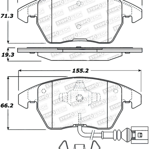 StopTech Sport Performance 11-17 Volkswagen Jetta Front Brake Pads