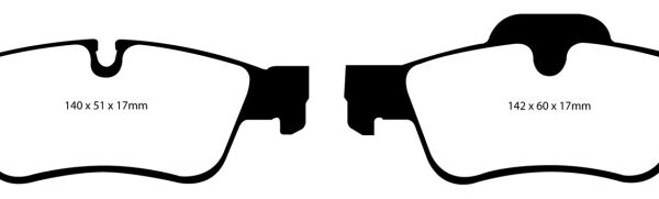 EBC 12+ Mercedes-Benz G63 AMG 5.5 Twin Turbo Redstuff Rear Brake Pads