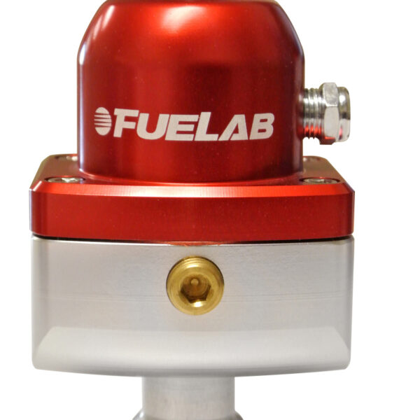 Fuelab 575 High Pressure Adjustable Mini FPR Blocking 25-65 PSI (1) -6AN In (2) -6AN Out - Red