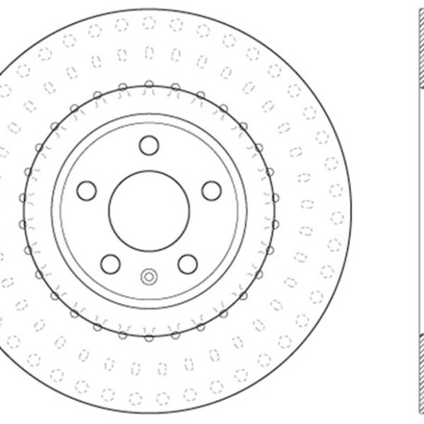 StopTech 12-13 Audi A6 Quattro/11-12 A7 Quattro / 10-13 S4 Front Right Cryo Slotted Rotor