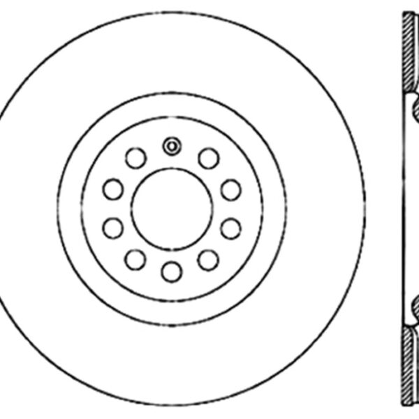 StopTech 00-06 Audi TT Right Front Drilled Rotor