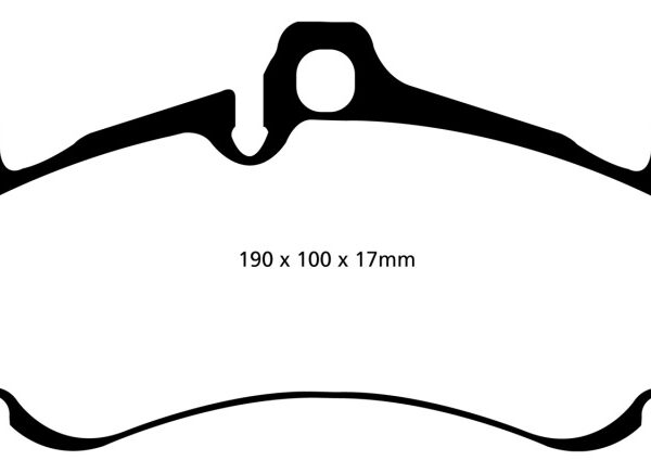 EBC 10-12 Porsche 911 (997) (Cast Iron Rotor only) 3.8 GT3 Yellowstuff Front Brake Pads
