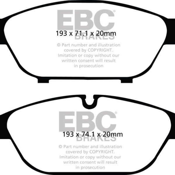 EBC 12+ Audi A6 Quattro 3.0 Supercharged Redstuff Front Brake Pads