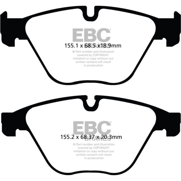 EBC 10+ BMW 535i 3.0 Turbo (F10) Yellowstuff Front Brake Pads