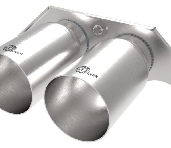 aFe Power Mach Force Xp 4in 304 SS Bolt-On Exhaust Tips Brushed 14-19 Porsche 911 GT3 3.8L/4.0L