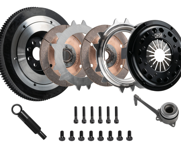 DKM Clutch VW/Audi 2.0L TSI (8 Bolt) Ceramic Twin Disc MR Clutch w/Flywheel (650 ft/lbs Torque)