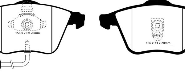 EBC 02-04 Audi A6 Quattro 2.7 Twin Turbo Sedan (4 Pad Set) Redstuff Front Brake Pads