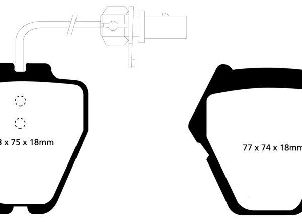 EBC 99-01 Audi A6 Quattro 2.7 Twin Turbo Sedan (8 Pad Set) Yellowstuff Front Brake Pads