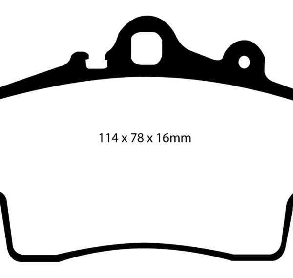 EBC 97-99 Porsche Boxster (Cast Iron Rotors only) 2.5 Yellowstuff Front Brake Pads