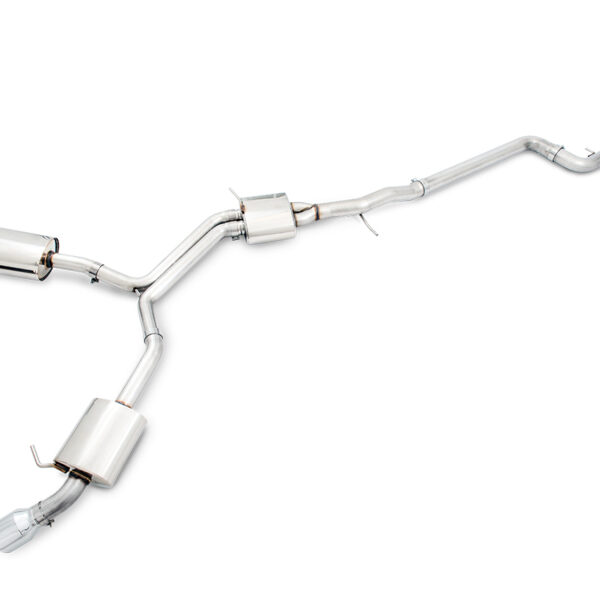 AWE Tuning Audi B9 A5 Touring Edition Exhaust Dual Outlet - Chrome Silver Tips (Includes DP)