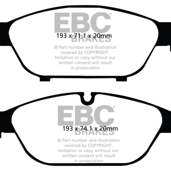 EBC 12+ Audi A6 Quattro 3.0 Supercharged Yellowstuff Front Brake Pads