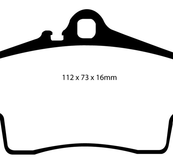 EBC 98-05 Porsche 911 (996) (Cast Iron Rotor only) 3.4 Carrera 2 Yellowstuff Rear Brake Pads