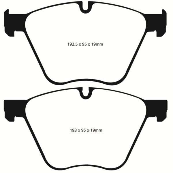 EBC 10-15 BMW X6 4.4 Twin Turbo Hybrid Yellowstuff Front Brake Pads