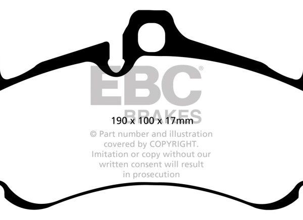 EBC 10-12 Porsche 911 (997) (Cast Iron Rotor only) 3.8 GT3 Redstuff Front Brake Pads