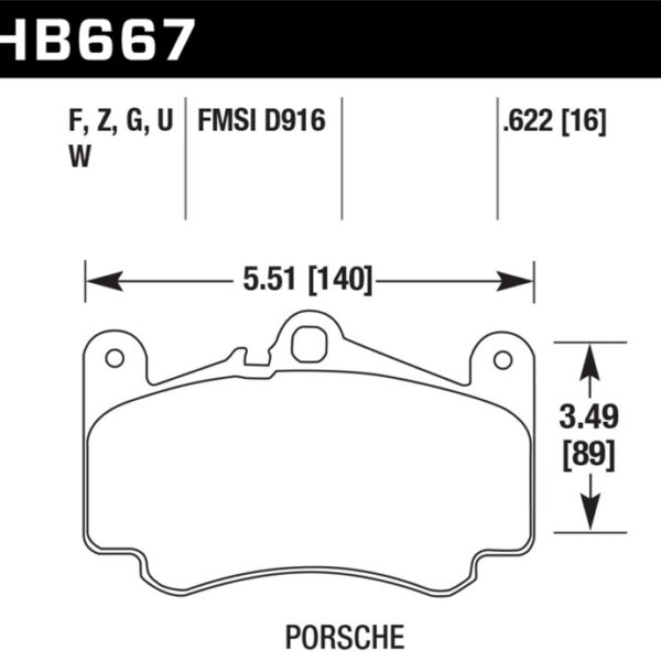 Hawk 2012 Porsche 911 HP Plus Front Street Brake Pads