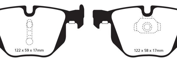 EBC 10-14 BMW X5 3.0 Turbo (35) Yellowstuff Rear Brake Pads