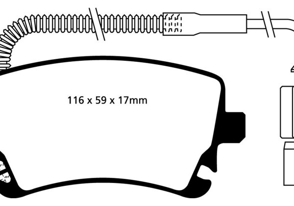 EBC 09-11 Audi A6 Quattro 3.0 Supercharged Yellowstuff Rear Brake Pads