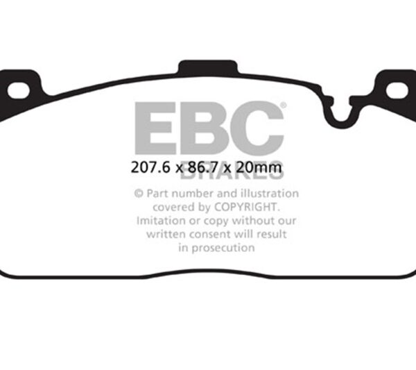 EBC 12+ BMW M5 4.4 Twin Turbo (F10) Yellowstuff Front Brake Pads