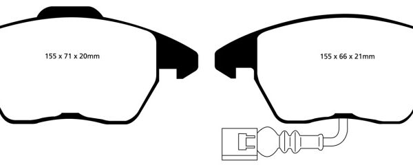 EBC 07-09 Audi TT 2.0 Turbo Redstuff Front Brake Pads