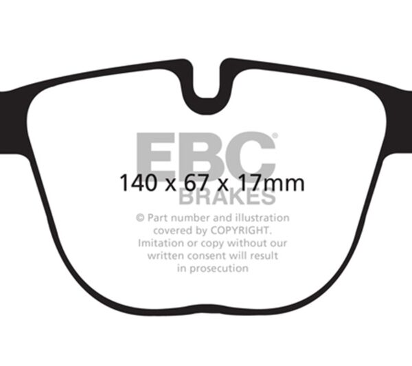 EBC 10+ BMW X5M 4.4 Twin Turbo Yellowstuff Rear Brake Pads