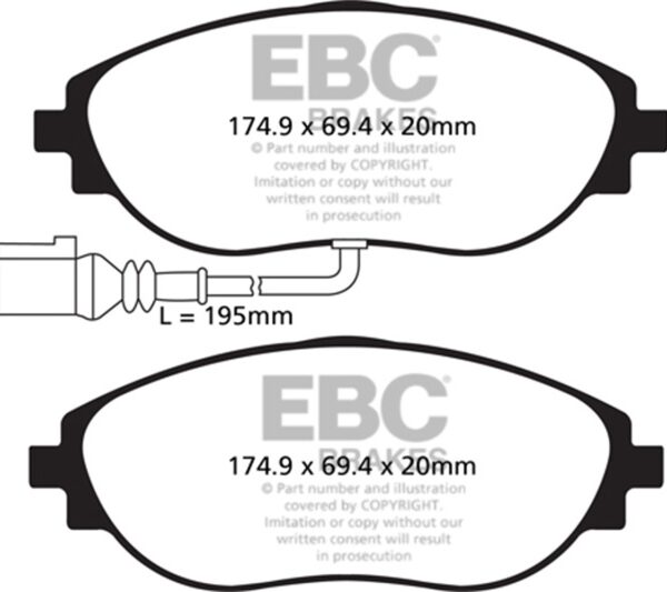 EBC 14-20 Audi S3 2.0 Turbo Yellowstuff Front Brake Pads