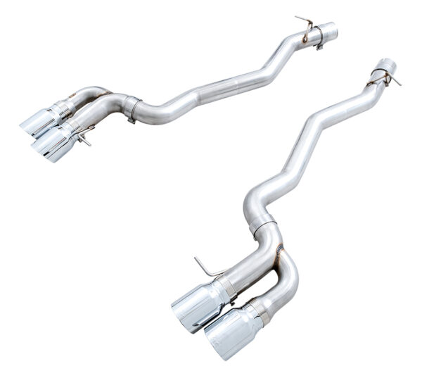 AWE Tuning 18-19 BMW M5 (F90) 4.4T AWD Axle-back Exhaust - Track Edition (Chrome Silver Tips)