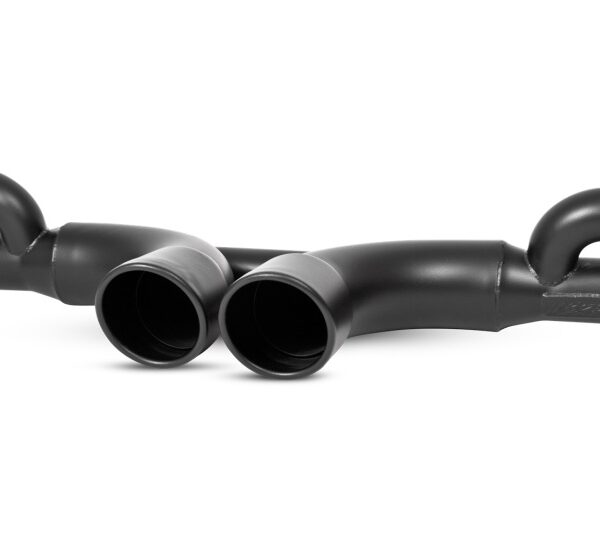 MBRP 14-19 Porsche GT3/GT3RS 3in Center Muffler Bypass 4in Tips - Black Coated