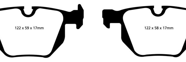 EBC 07-10 BMW X5 3.0 Redstuff Rear Brake Pads