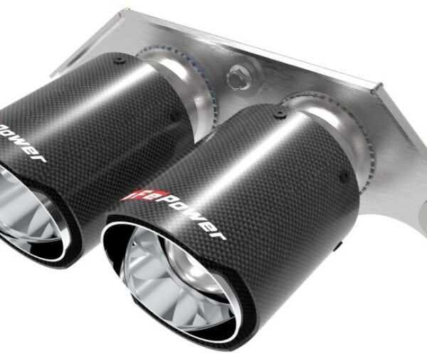 aFe Power Mach Force Xp 4in 304 SS Bolt-On Exhaust Tips Carbon Fiber 14-19 Porsche 911 GT3 3.8L/4.0L